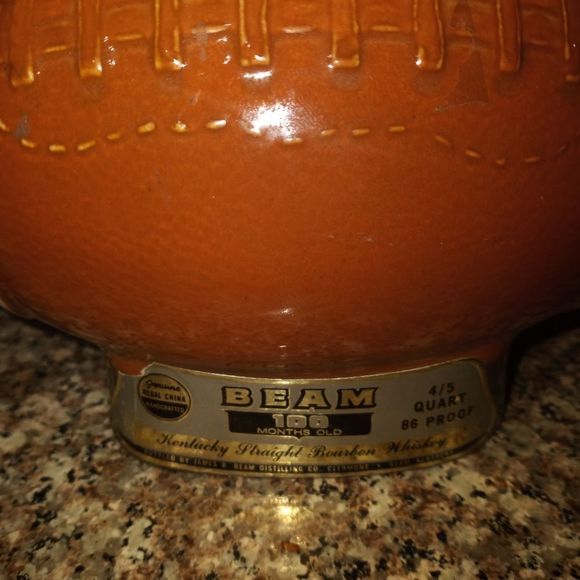 1972 Elephant /Football Jim beam whiskey decanter (bottle) - Picture 6 of 6